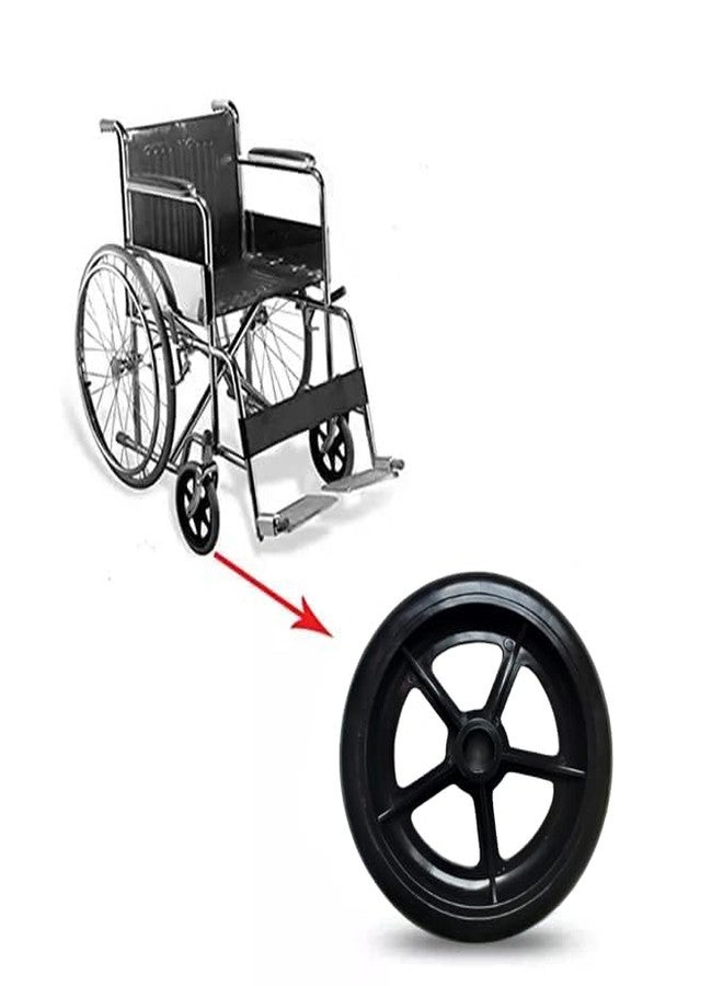 eOnekart 8 Inch Front Caster Solid PU Wheel Replacement for Wheelchair | Without Bearing (Pack of 1) - Image 2