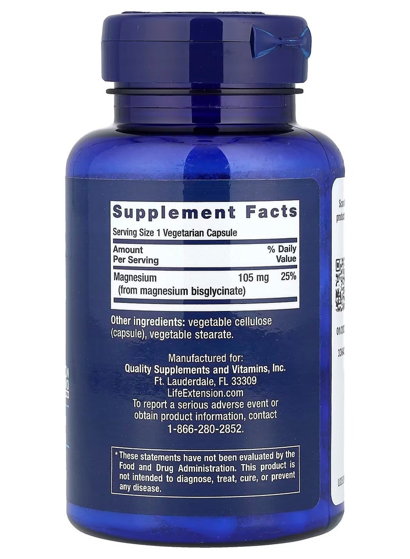 Life Extension, Magnesium Glycinate, 90 Vegetarian Capsules (105 mg per Capsule) - Image 2