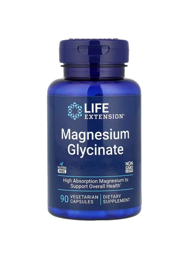 Life Extension, Magnesium Glycinate, 90 Vegetarian Capsules (105 mg per Capsule) - Image 1