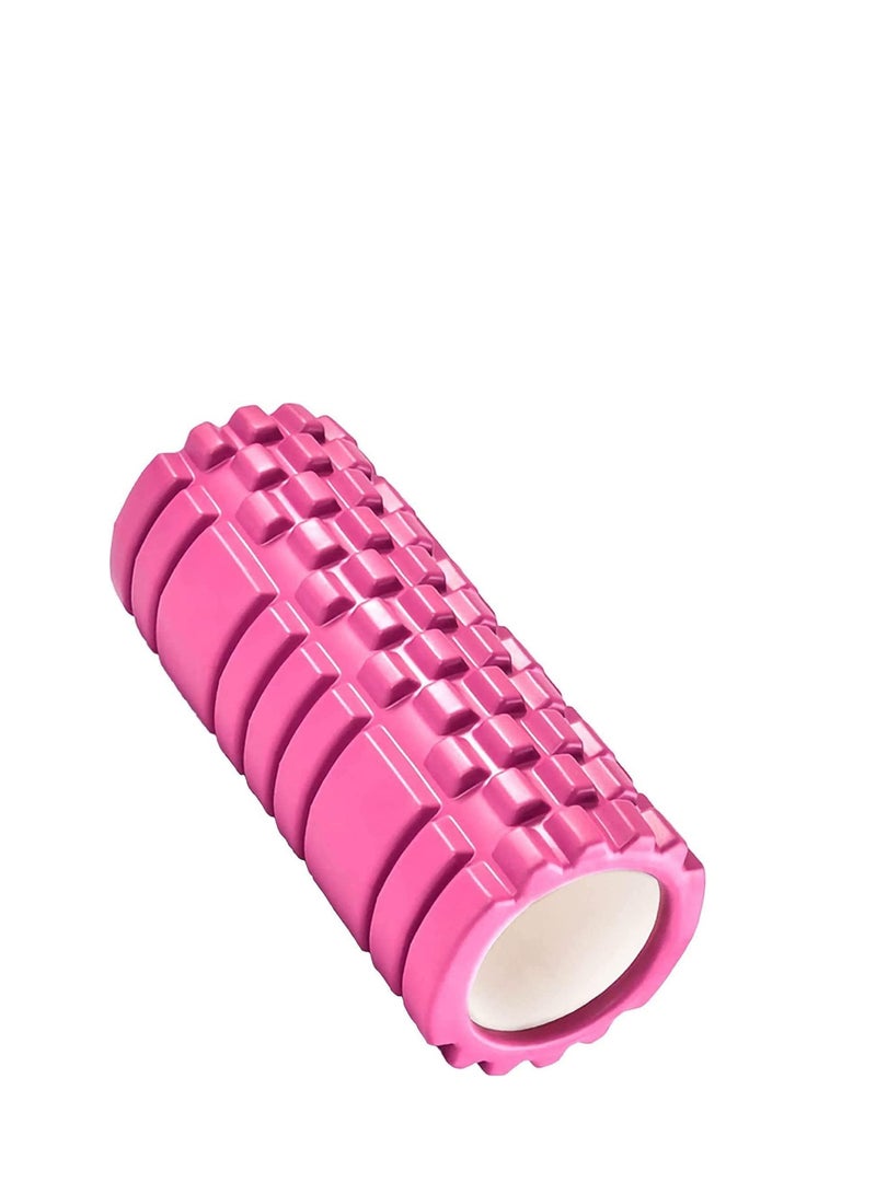 WENBO Yoga Foam Roller Self Massage Exercise, Back, Leg, Body Starching Physical Therapy (33cm L) (Pink) - Image 1