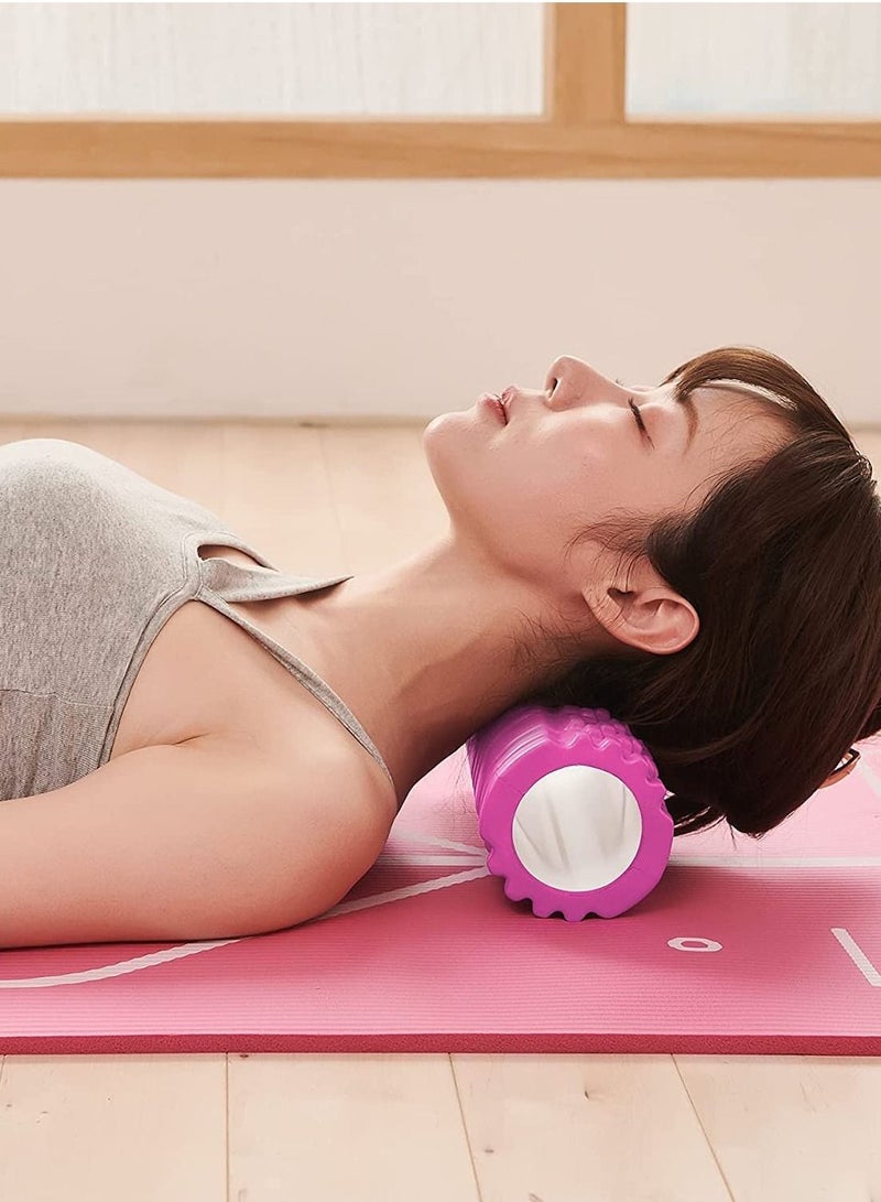 WENBO Yoga Foam Roller Self Massage Exercise, Back, Leg, Body Starching Physical Therapy (33cm L) (Pink) - Image 5