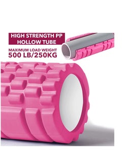 WENBO Yoga Foam Roller Self Massage Exercise, Back, Leg, Body Starching Physical Therapy (33cm L) (Pink)  - Image 2
