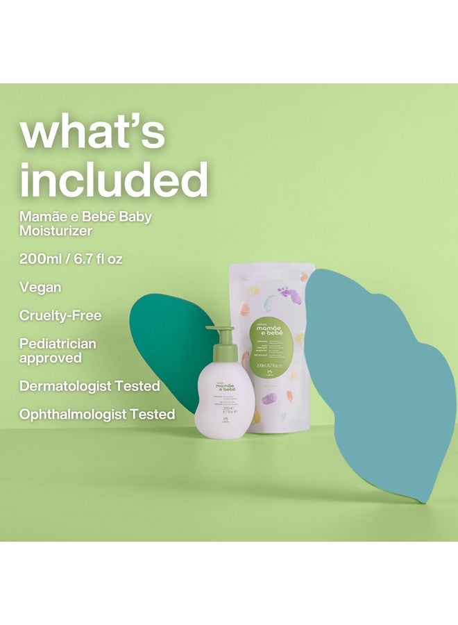 natura - Mamãe e Bebê Baby Fast Absorbing Moisturizer - 100% Vegan - Vegetable Oil & Cupuaçu Butter - 98.8% Natural Origin - All Skin Types - Cruelty Free - Baby Essentials - 6.7 fl oz (200ml) - Image 3