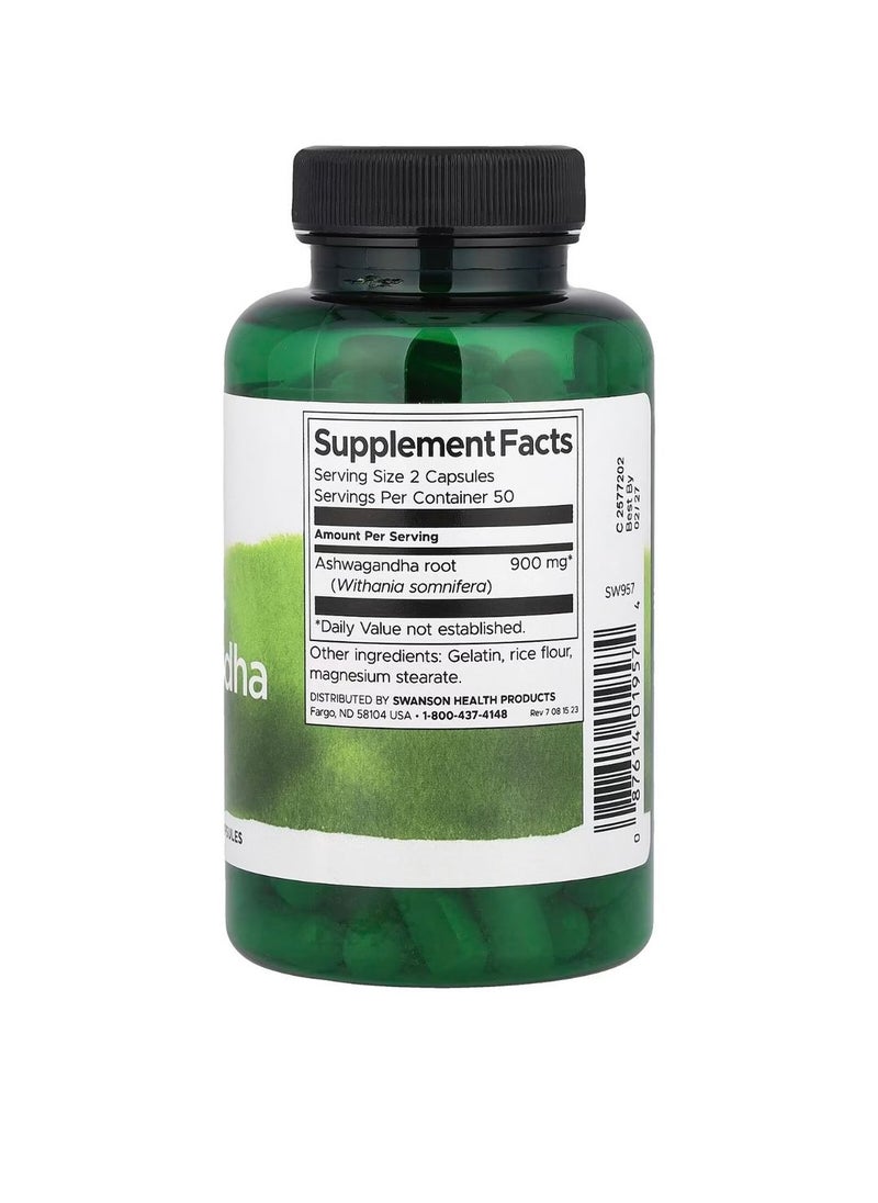 SWANSON - Full Spectrum Ashwagandha, 100 Capsules - Image 1