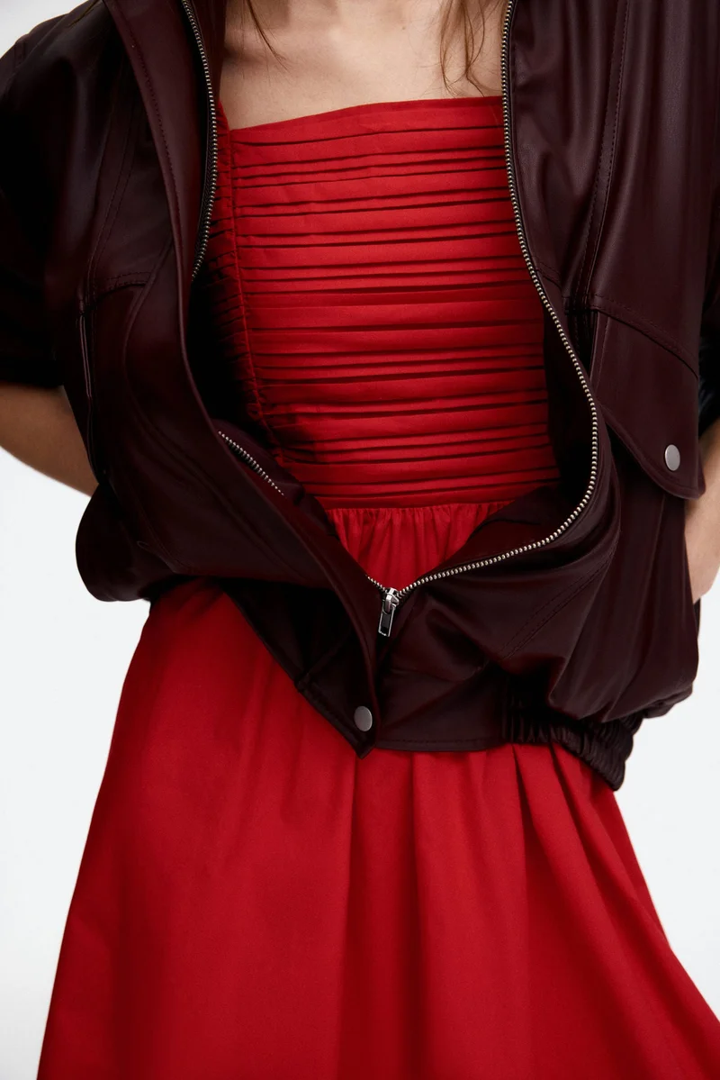 H&M Pintucked flared-skirt dress