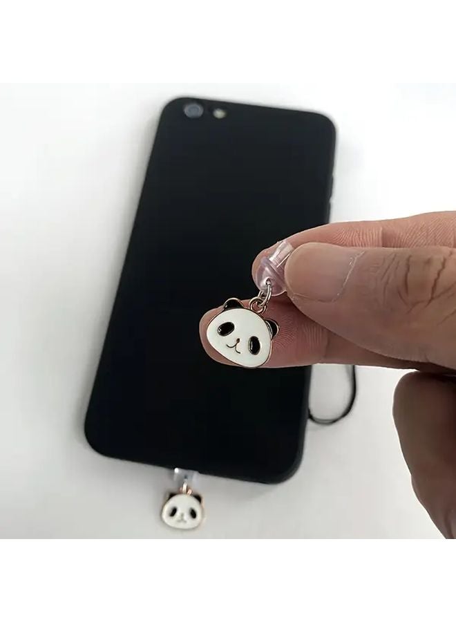 Cute Panda Head Phone Dust Plug For Iphone 6 14 Charging Port Protector Charm - Image 5