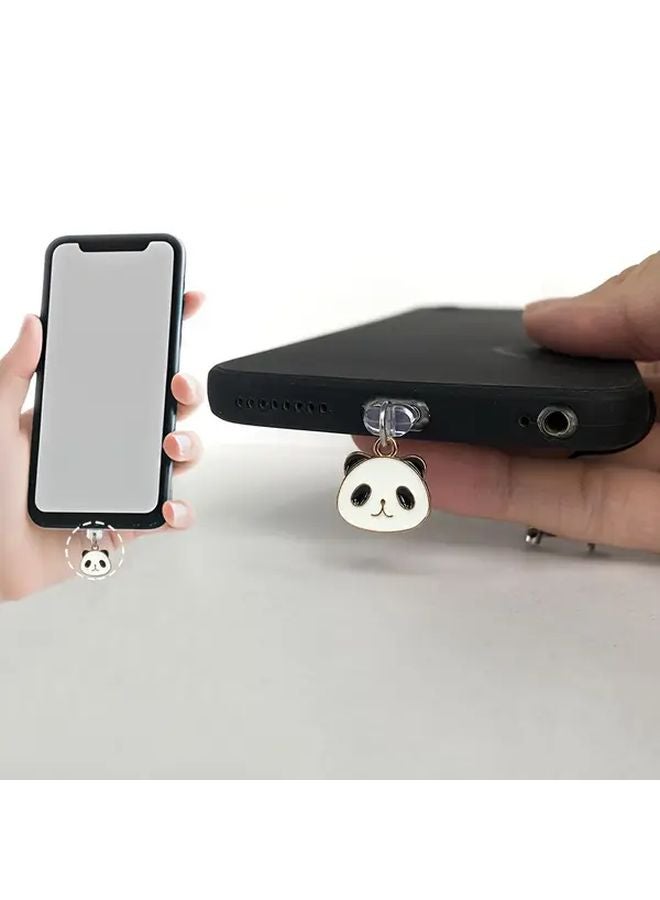 Cute Panda Head Phone Dust Plug For Iphone 6 14 Charging Port Protector Charm - Image 4