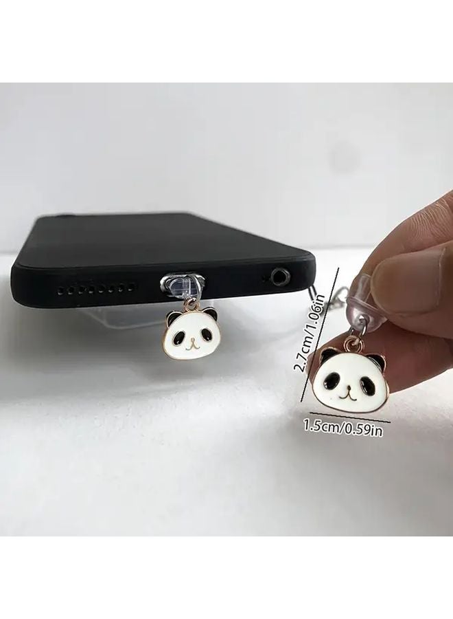 Cute Panda Head Phone Dust Plug For Iphone 6 14 Charging Port Protector Charm - Image 2
