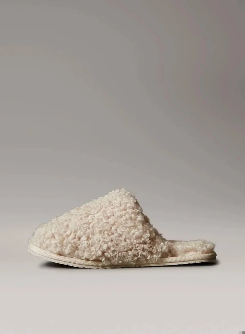 Calvin Klein Jeans Marshmallow Faux Shearling Sherpa Slippers for Women | Best Price UAE