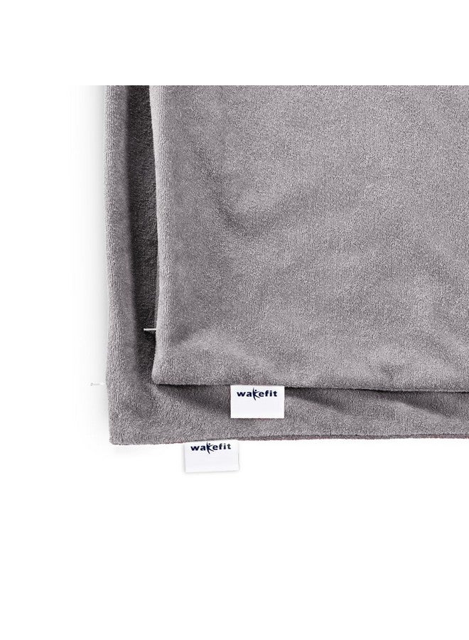Wakefit واكفيت واقي وسادة مقاوم للماء | قطن تيري | غطاء داخلي للوسادة بسحاب | 200 جرام لكل متر مربع | رمادي - 28x18 بوصة | مجموعة من 4 - Image 5