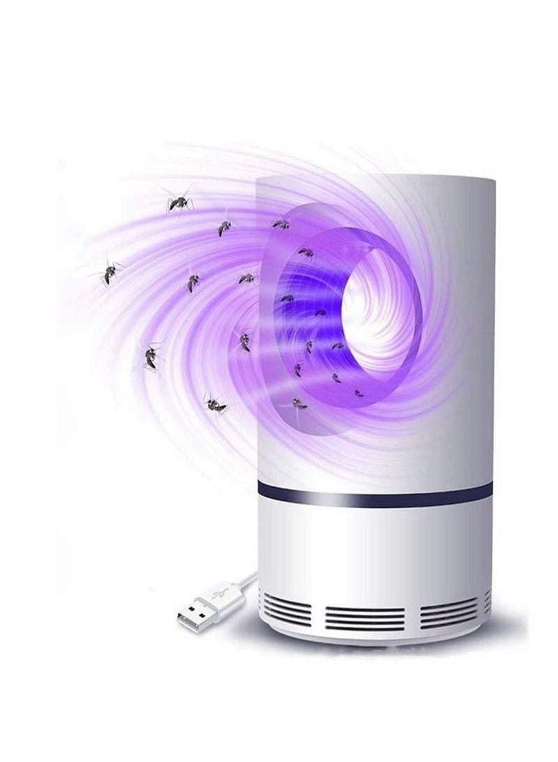 Excefore مصيدة قاتل الحشرات الكهربائية البعوض والذباب والحشرات مع ضوء قوي للمنزل الداخلي والخارجي والفناء باللون الأبيض - Image 1