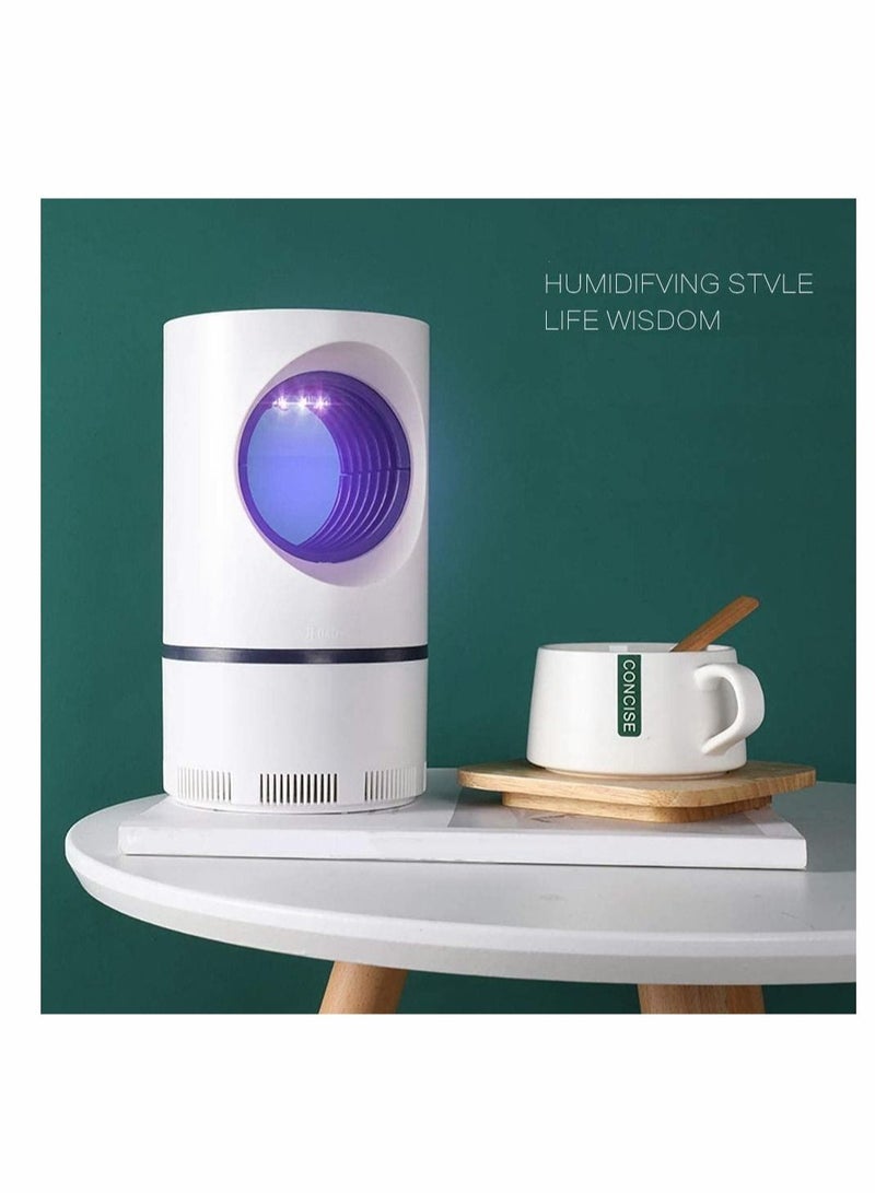 Excefore مصيدة قاتل الحشرات الكهربائية البعوض والذباب والحشرات مع ضوء قوي للمنزل الداخلي والخارجي والفناء باللون الأبيض - Image 3