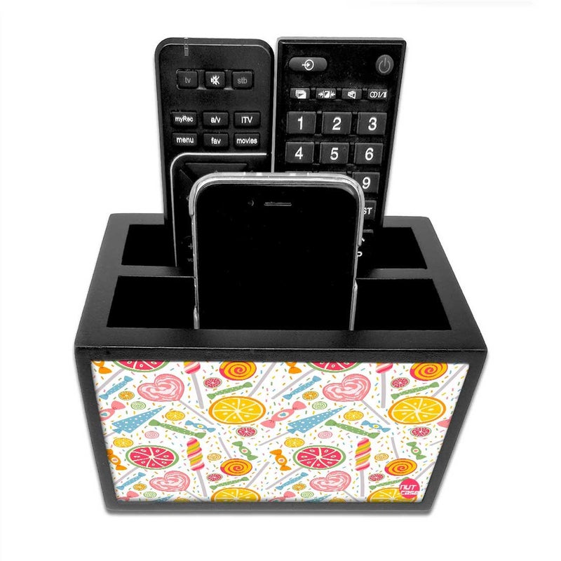 Nutcase Designer Wooden Remote Control Holder Stand Organizer for TVAC Remote Colorful Candy - Image 3