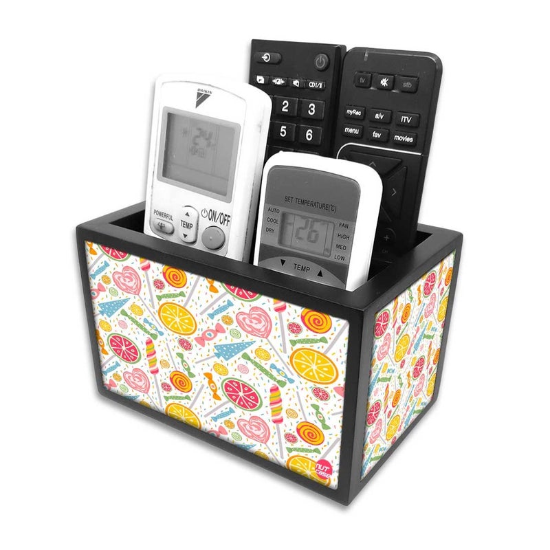 Nutcase Designer Wooden Remote Control Holder Stand Organizer for TVAC Remote Colorful Candy - Image 2