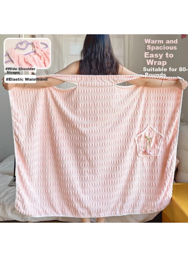 Fanyejia Women's Bath Towel And Robe, Wearable And Wrapable, Quick-drying Absorbent Antibacterial Bathrobe For Student Dormitory, Home Use - Image 2