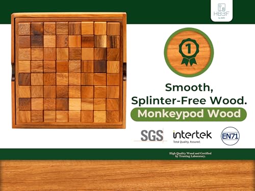 BSIRI Pentominoes Board Logic Puzzle Desk Toys Brain Games Cube Magic Educational Teaser Challenging Gift Intelligence Mind Wooden Strategy Christmas Supplies Box Master Smart Classroom - Image 5