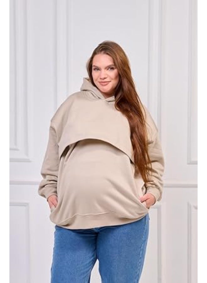 توباي هودي حمل ورضاعة عملي وأنيق بفتحة سوستة للرضاعة – راحة وأناقة للامهات - Image 3