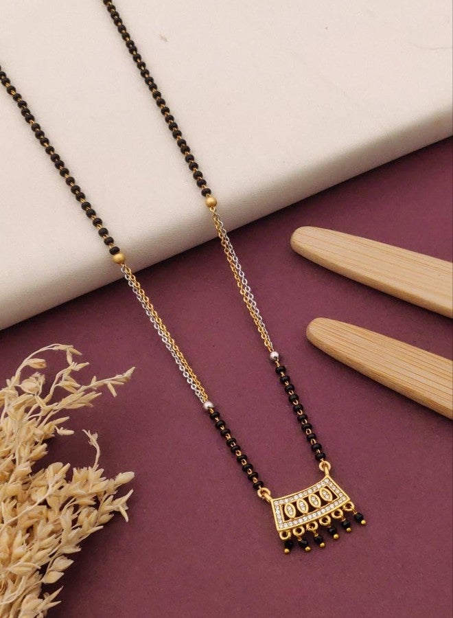 sweeply Traditional & Stylish Black Beads Mangalsutra | Women Mangalsutra | Daily, Party, Wear Mnagalustra Gift for Anniversary, Birthday, Wedding, Karwa Chauth - Image 2