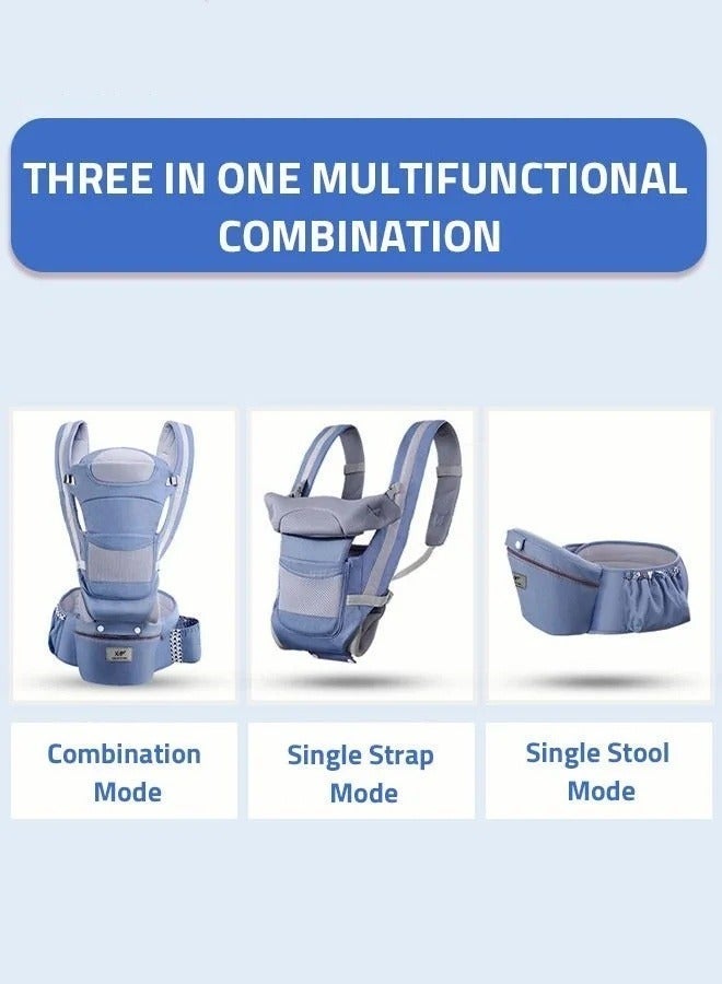 دوكو حامل الطفل مع شبكة ثلاثية الأبعاد التنفس ، تصميم دعم الورك Ergonomic ، قابل للتعديل للآباء ، أيدي حرة للسفر في الهواء الطلق رعاية الطفل اليومية - Image 5