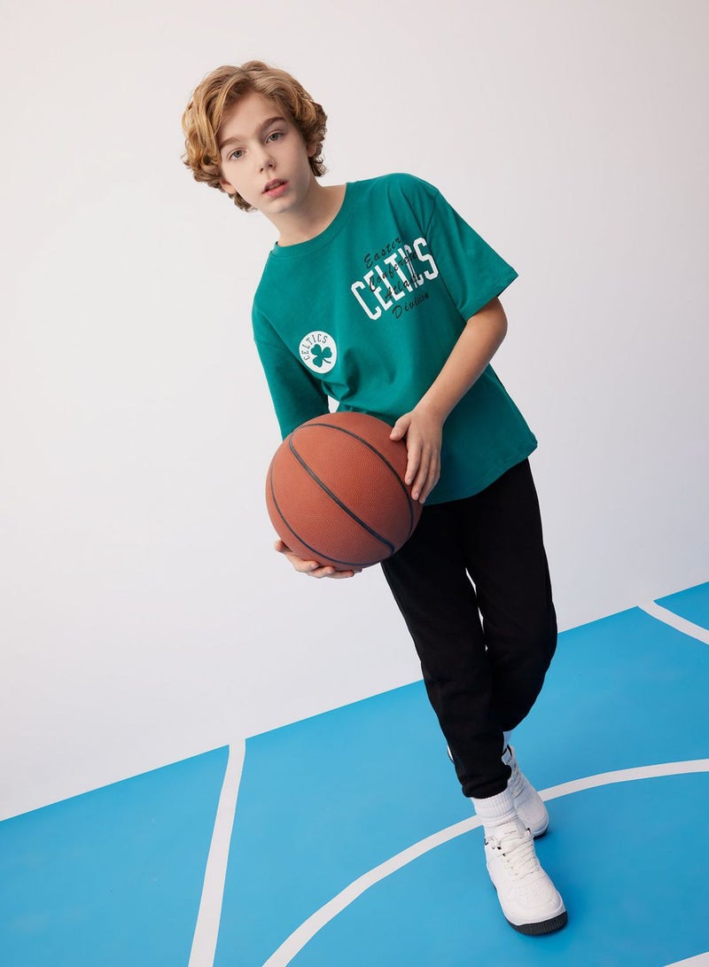 DeFacto Oversize Fit Boston Celtics Licensed Short Sleeve  - Image 5