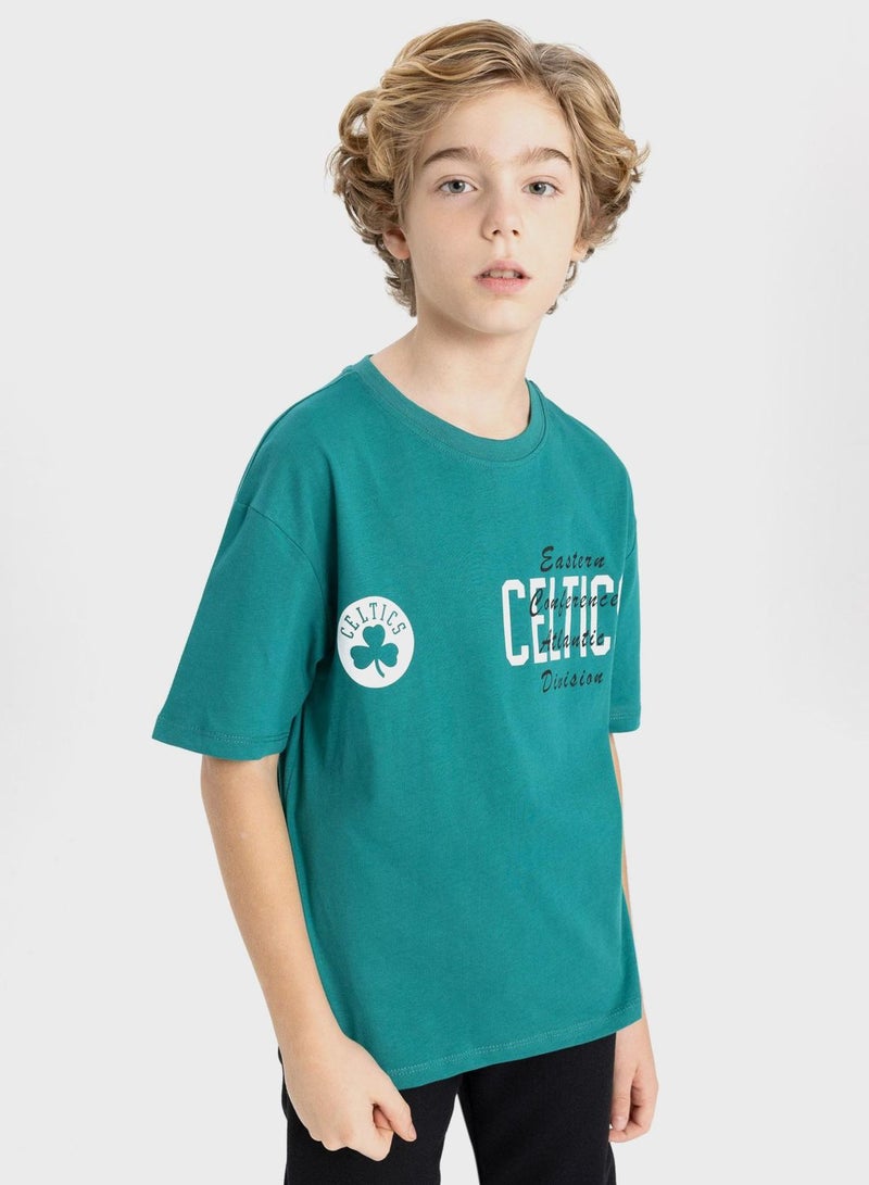 DeFacto Oversize Fit Boston Celtics Licensed Short Sleeve  - Image 3