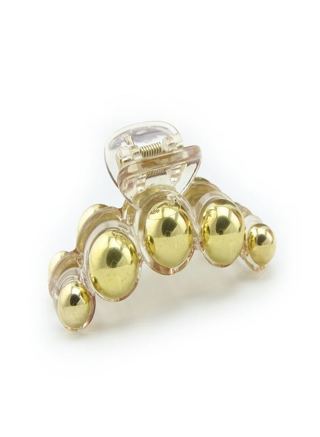 Meilliwish Pearl Beautiful Hair Claw Clip for Women 1 PCS(D57)(Gold) - Image 1
