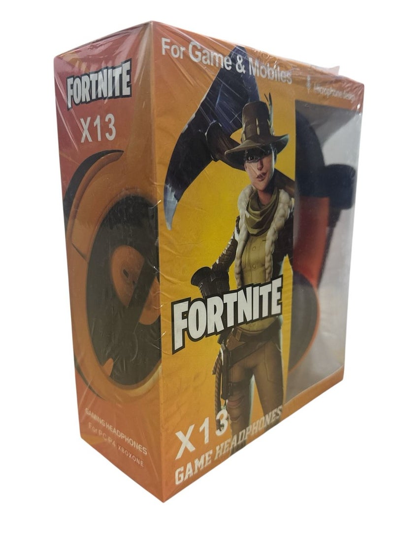 فورتنيت سماعه راس للالعاب برتقالي مزوده ب مايكروفون بسلك اوديو ٣.٥ ملل - Image 2