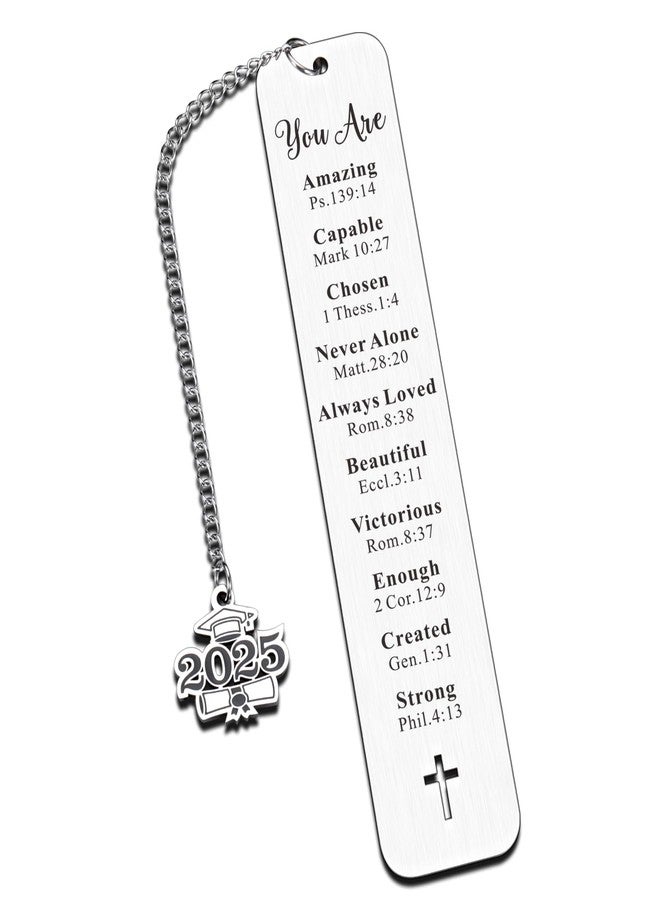 Delujouberst College Graduation Gifts for Women, Senior Night Gifts,Class of 2025 Bookmark Christian Baptism Bookmarks for Him Her Pastor Appreciation Gifts for Women Men Confirmation Bible Gift - Image 1