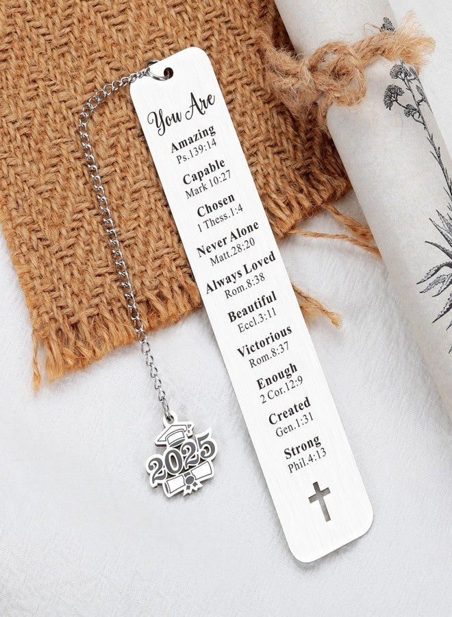 Delujouberst College Graduation Gifts for Women, Senior Night Gifts,Class of 2025 Bookmark Christian Baptism Bookmarks for Him Her Pastor Appreciation Gifts for Women Men Confirmation Bible Gift - Image 3