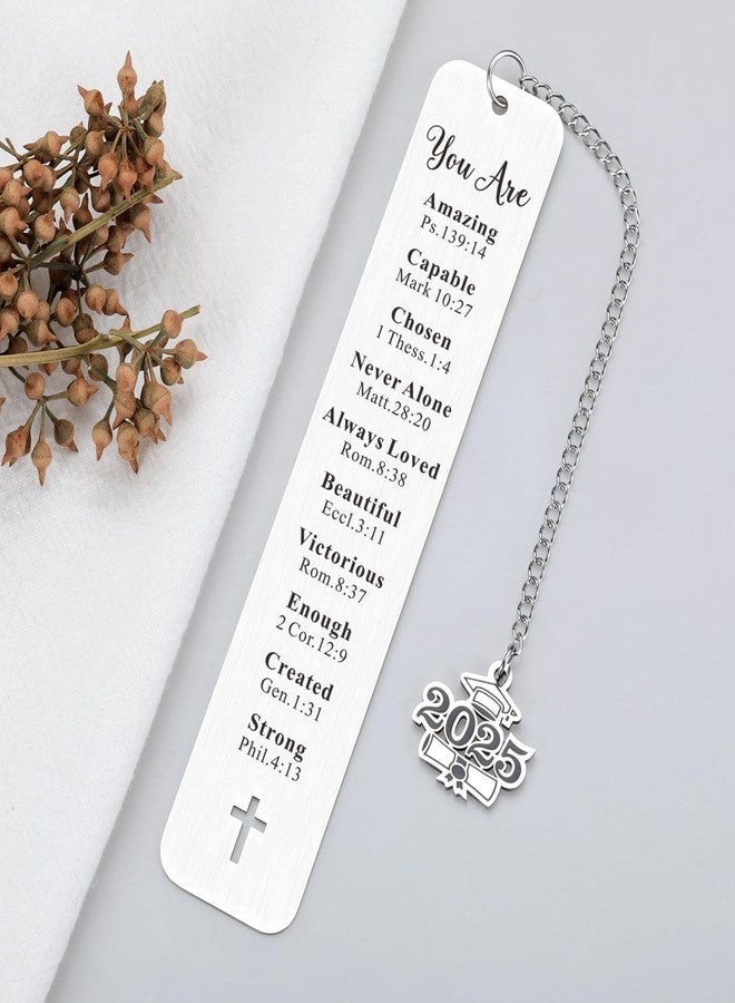 Delujouberst College Graduation Gifts for Women, Senior Night Gifts,Class of 2025 Bookmark Christian Baptism Bookmarks for Him Her Pastor Appreciation Gifts for Women Men Confirmation Bible Gift - Image 2