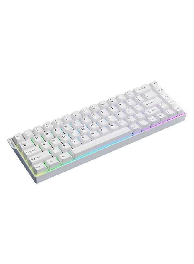 A-jazz AK680 V2 HE 60% Gaming Keyboard, Hall-effect magnetic switches, magnetic switches with hot-swap support, quick-trigger mode with adjustable trigger speed, 8000 Hz polling rate, RGB mini keyboard, 60% compact design, suitable for PC, esports, - Image 2