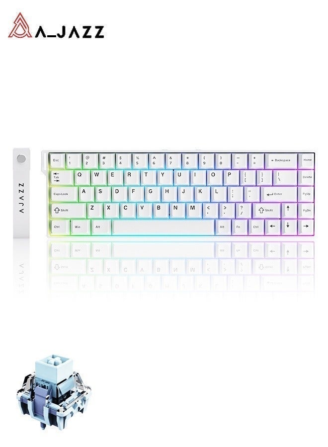 A-jazz AK680 V2 HE 60% Gaming Keyboard, Hall-effect magnetic switches, magnetic switches with hot-swap support, quick-trigger mode with adjustable trigger speed, 8000 Hz polling rate, RGB mini keyboard, 60% compact design, suitable for PC, esports, - Image 1