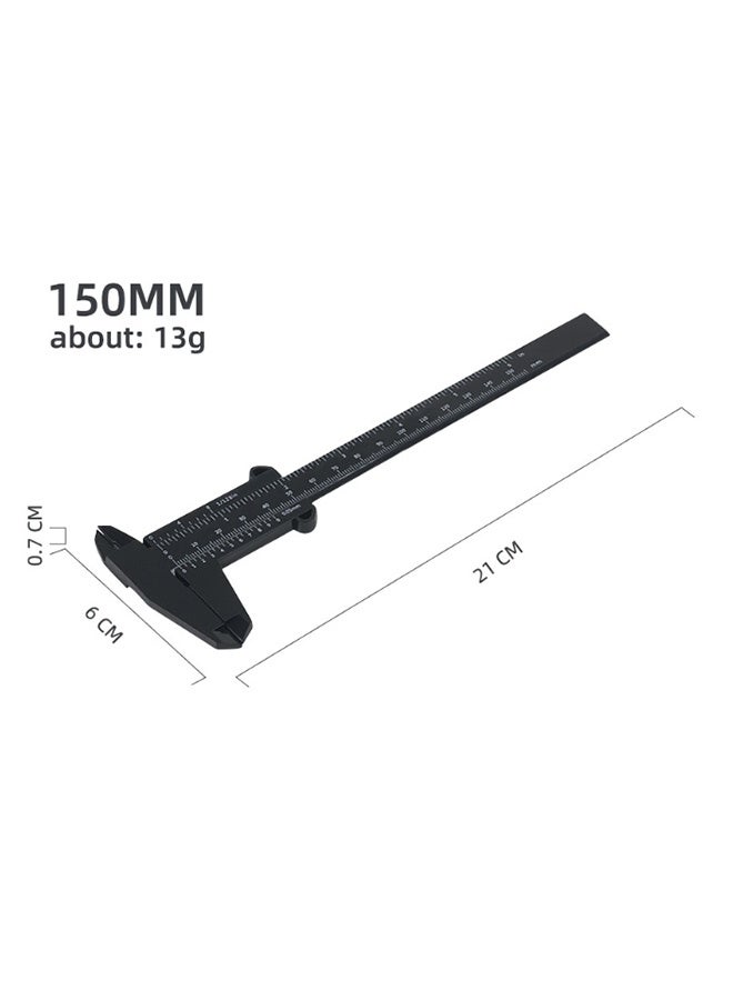 2Pcs Caliper Eyebrow Measurement Scale Slide Gauge Ruler Black, Accurate Measurement of Items, Suitable for Home, Laboratory, Teaching - Image 2