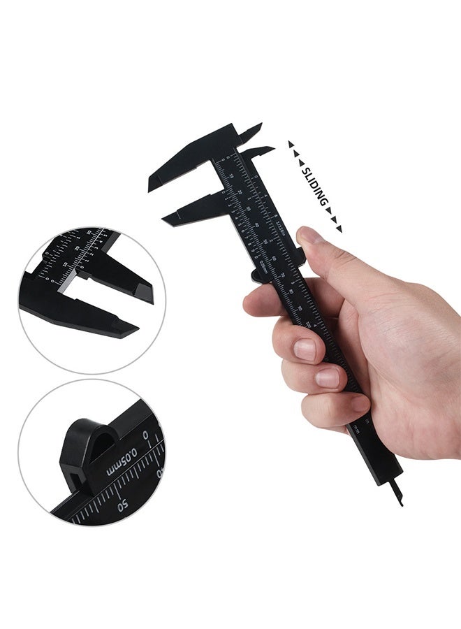 2Pcs Caliper Eyebrow Measurement Scale Slide Gauge Ruler Black, Accurate Measurement of Items, Suitable for Home, Laboratory, Teaching - Image 3