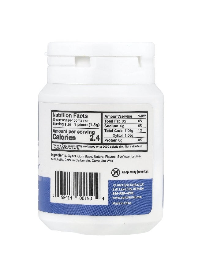 Epic Dental Epic Dental, Xylitol Gum, Sugar Free, Peppermint, 50 Pieces  - Image 2