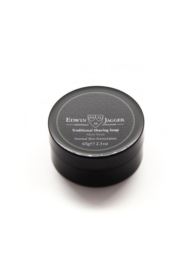 Edwin Jagger 99.9% Natural Shaving Soap (aloe Vera) In 65g Travel Tub Ssavt - Image 3