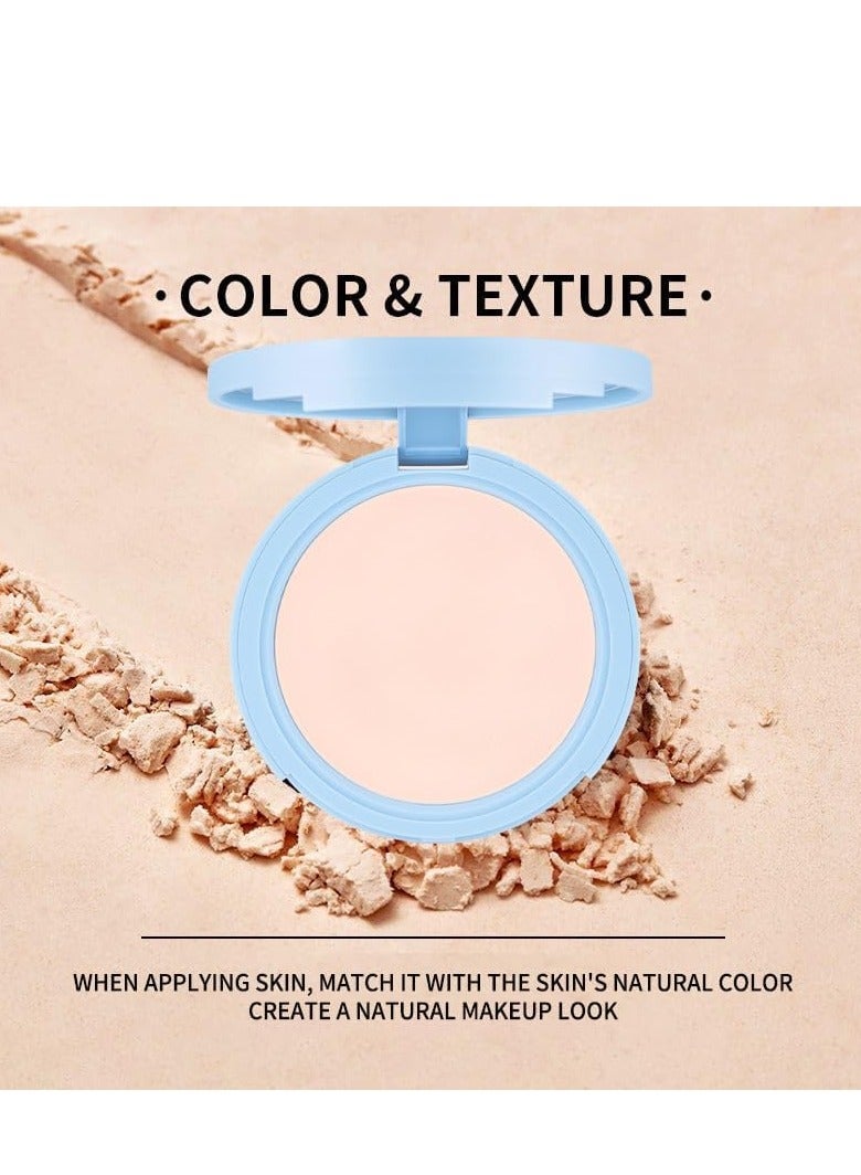 ميديان بودرة مضغوطة للوجه للتحكم بالزيوت ومقاومة للماء تدوم طويلاً، غير لامعة، مكياج نهائي خالٍ من العيوب، بودرة تثبيت خفيفة الوزن تدوم طويلاً مع نفخة، تغطية طبيعية مقاومة للماء، تنعم المسام والخطوط الدقيقة لجميع أنواع البشرة (10 جرام) - Image 2