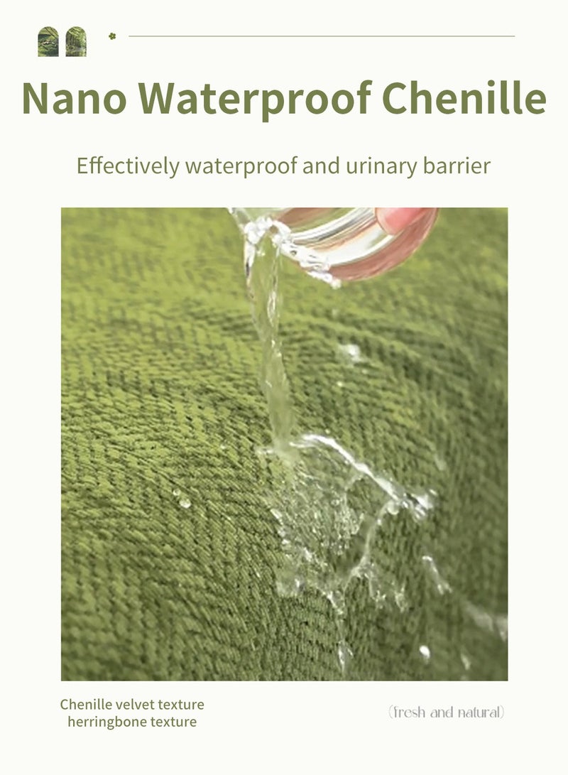 ميكسد 3 مقاعد كبيرة الحجم من الشنيل غطاء أريكة متين ناعم للفصول الأربعة غطاء أريكة عالمي شامل غطاء أريكة غطاء الأثاث 180*300 سم  - Image 2