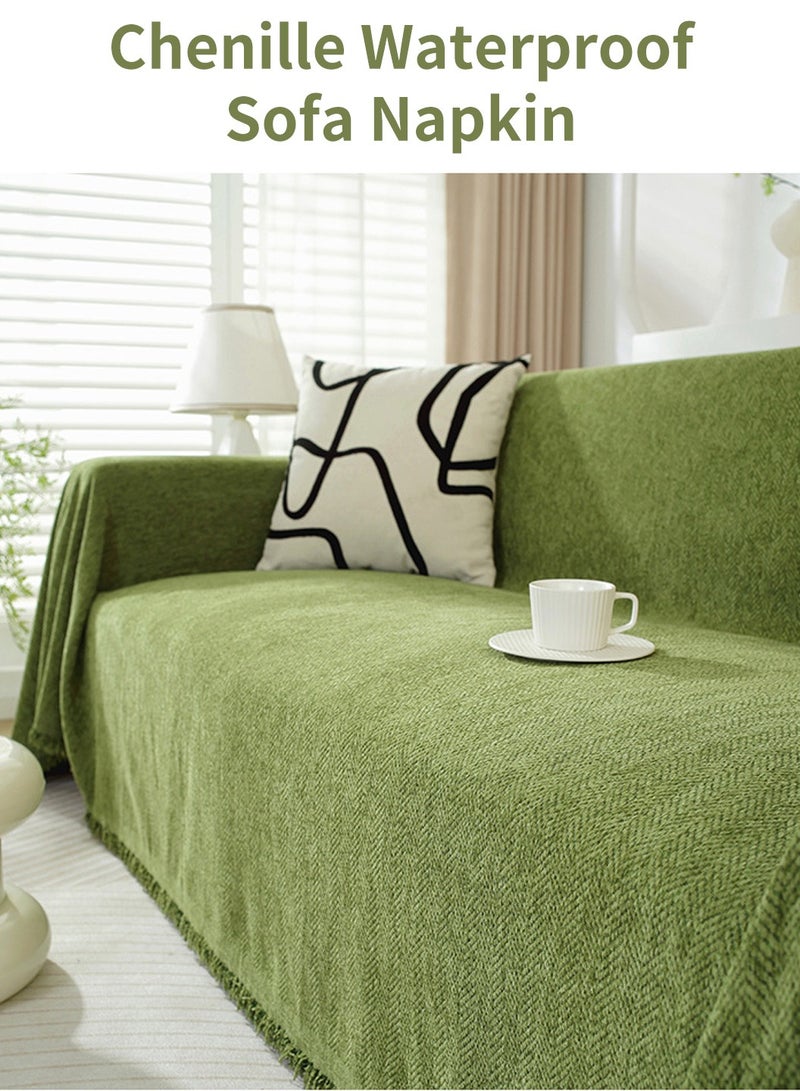 ميكسد 3 مقاعد كبيرة الحجم من الشنيل غطاء أريكة متين ناعم للفصول الأربعة غطاء أريكة عالمي شامل غطاء أريكة غطاء الأثاث 180*300 سم  - Image 3