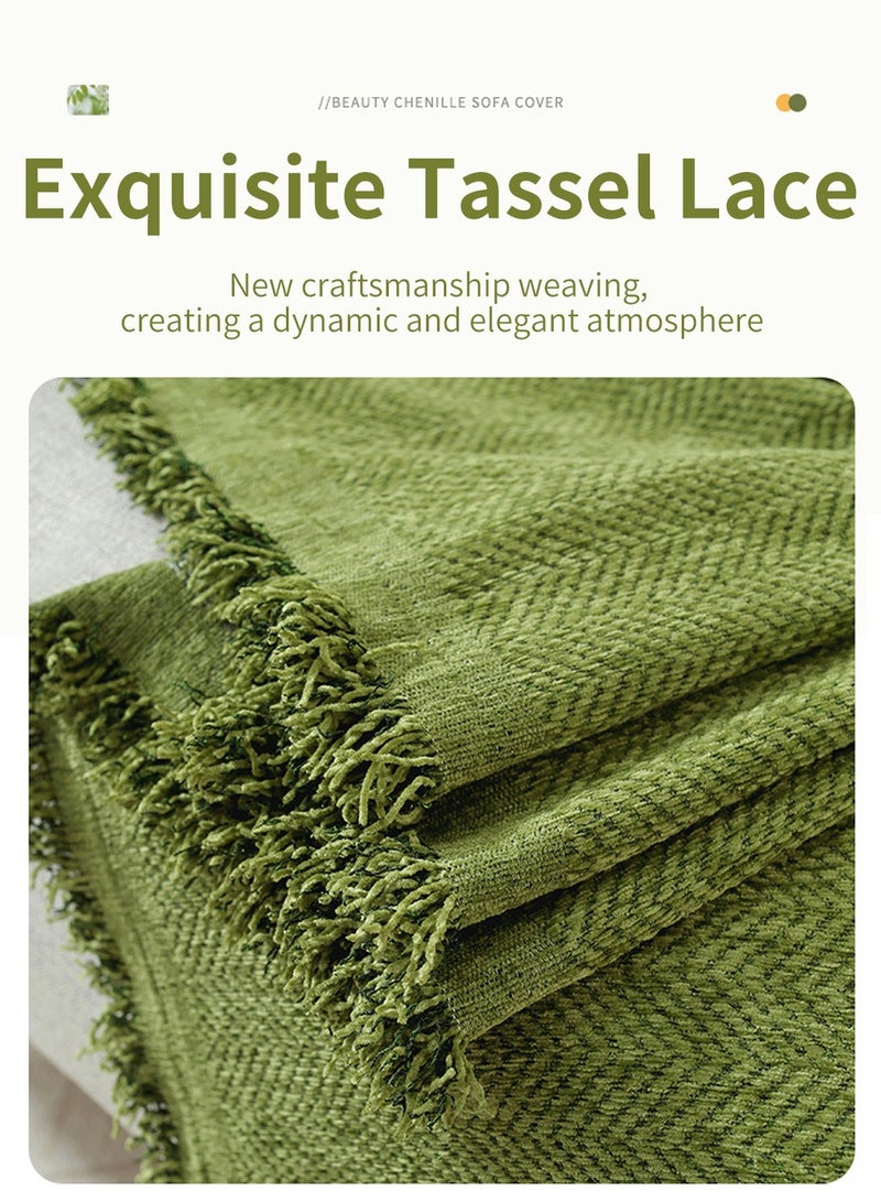 ميكسد 3 مقاعد كبيرة الحجم من الشنيل غطاء أريكة متين ناعم للفصول الأربعة غطاء أريكة عالمي شامل غطاء أريكة غطاء الأثاث 180*300 سم  - Image 5