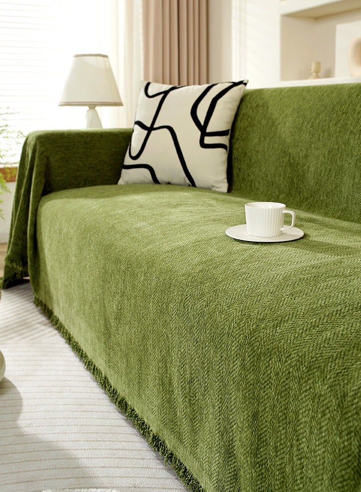 ميكسد 3 مقاعد كبيرة الحجم من الشنيل غطاء أريكة متين ناعم للفصول الأربعة غطاء أريكة عالمي شامل غطاء أريكة غطاء الأثاث 180*300 سم  - Image 1