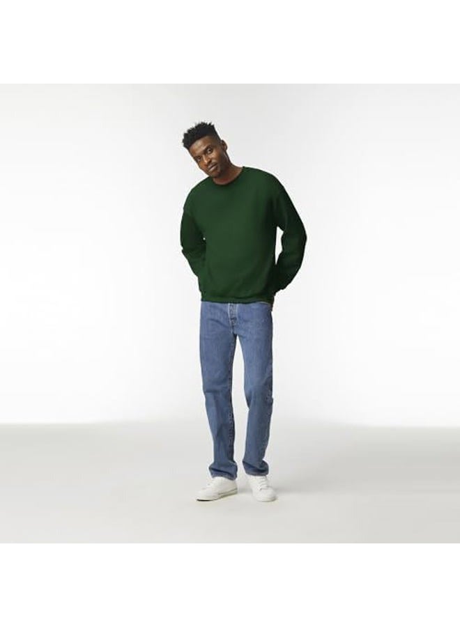 Gildan Adult Fleece Crewneck Sweatshirt, Style G18000, Forest Green, XXL - Image 3