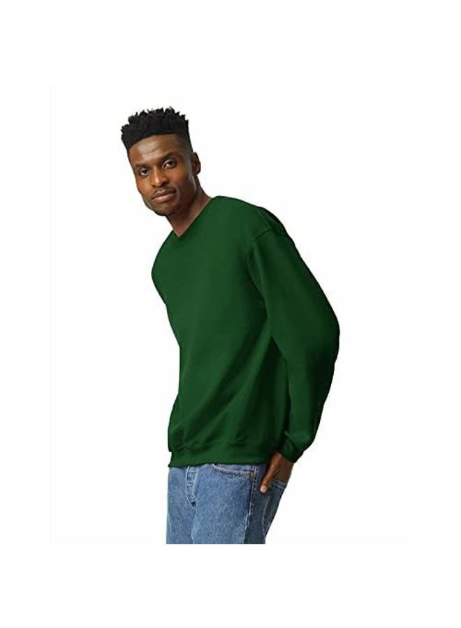 Gildan Adult Fleece Crewneck Sweatshirt, Style G18000, Forest Green, XXL - Image 2
