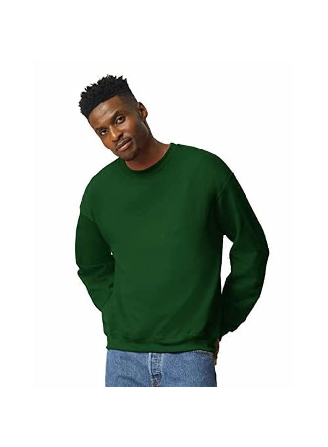 Gildan Adult Fleece Crewneck Sweatshirt, Style G18000, Forest Green, XXL - Image 1