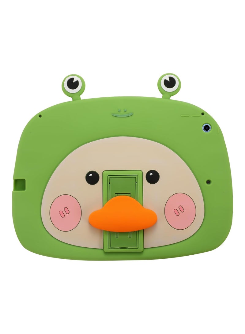 General Suitable for iPad 9/8/7th Generation Case 10.2 Inch 2021/2020/2019, Kawaii Cartoon Kids Teen Boys Girls Women's Green Frog Duck Soft Silicone Protective Case with Stand  - Image 1