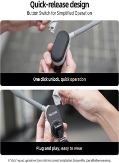 TELESIN Magnetic Neck Mount for Phones, Cell Phone Holder Stand Hanging on Neck POV/Vlog Selfie Hand Free Necklace Phone Strap Video Recording for iPhone 15 14 13 12 Series Android Phones  - Image 2