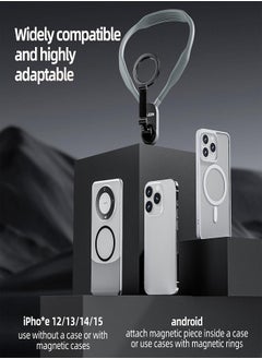 TELESIN Magnetic Neck Mount for Phones, Cell Phone Holder Stand Hanging on Neck POV/Vlog Selfie Hand Free Necklace Phone Strap Video Recording for iPhone 15 14 13 12 Series Android Phones  - Image 4