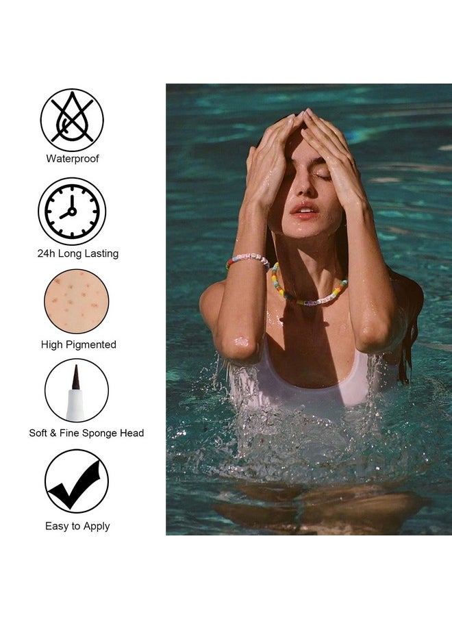 Rosarden - Freckle Pen Freckle Makeup Pen For Face Waterproof Long Lasting Quick Dry Faux Freckle Pen Soft Artificial Freckles Makeup Face Decoration Create Natural Sunkissed Skin (Light Brown) - Image 1