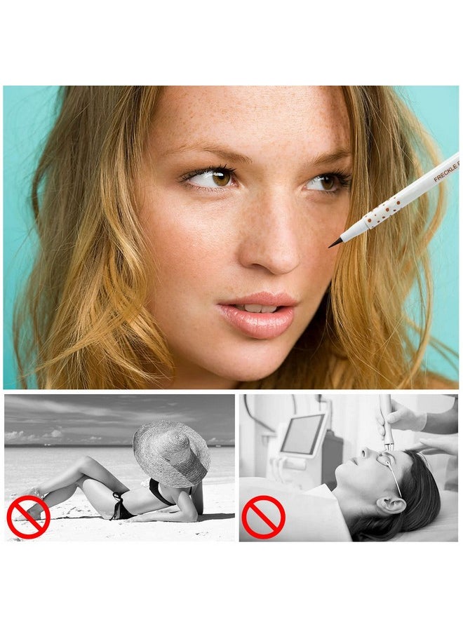 Rosarden - Freckle Pen Freckle Makeup Pen For Face Waterproof Long Lasting Quick Dry Faux Freckle Pen Soft Artificial Freckles Makeup Face Decoration Create Natural Sunkissed Skin (Light Brown) - Image 1