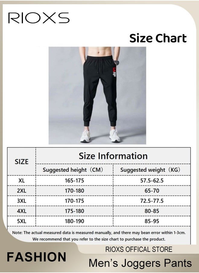 Men's Joggers Pants, Athletic Workout Jogger Sweatpants For Men, Drawstring Trouser Tapered Pant With Side Pockets, Regular Fit Trousers, Tapered Joggering Pants With Snug Ankle Cuffs, Elastic Gym Pants, Men's Slacks For Training/ Running/ Exercising